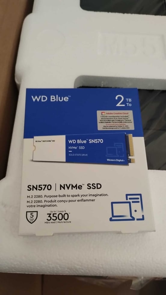 Disco Rígido WD Blue SN570 2TB SSD M.2 PCIe Gen3 x4 NVMe