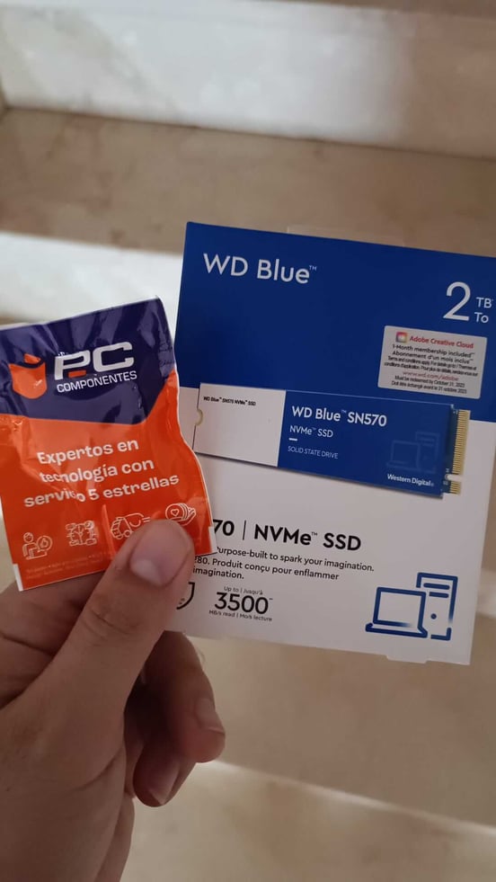 Disco Rígido WD Blue SN570 2TB SSD M.2 PCIe Gen3 x4 NVMe