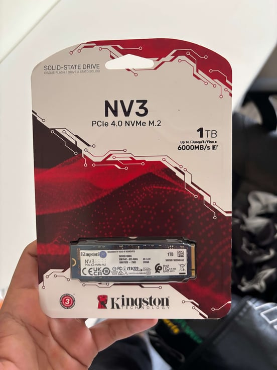 Disco Rígido Kingston NV3 2TB SSD M.2 NVMe 2280 PCIe 4.0 3D NAND