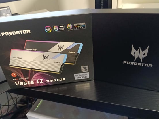 Memória RAM Acer Predator Vesta II RGB DDR5 6000MHz 32GB 2x16GB