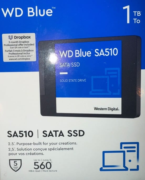 Disco Rígido Sandisk WD Blue SA510 1TB SSD SATA 3 560MB/s